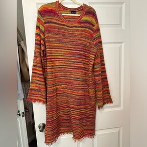 SCOOP NWOT Crochet Multi Color Dress Size XXL